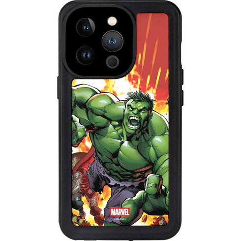 Marvel Avengers Assemble Hulk iPhone 15 Pro Waterproof Case